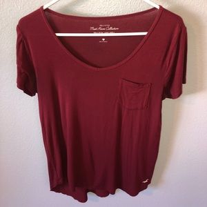 Hollister “Must Have Collection” Soft Maroon Tee